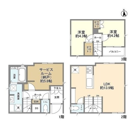 Ｋｏｌｅｔ中野富士見町＃０２の物件間取画像